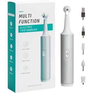 Electric Tooth Polisher for People Dental Calculus Plaque Remover for Animal,5 Replacement Heads,USB Rechargeable, Cleaning Tools