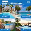 Aquatix Pro Pool Vacuum Head, 22" Extra Large Commercial Grade, 10 Weighted Plates, Hose Adapter, Aluminium Handle, Stainless Steel Balls, Flex Swivel Swimming Pool Head with Bottom Brush