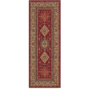 RUGGABLE Washable Vintage Runner Rug – Cambria Ruby 2.5x7, Stain-Resistant, Non-Slip Hallway Runner with Standard Pad – Machine Washable Rug for Hallway, Entryway, Living Room & Kitchen (7'x2'6")