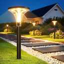 Solar Pathway Lights, 200LM Bright Garden Lights Solar Powered, 29" Tall, Auto ON/Off Outdoor Lighting for Yard Walkway Driveway Landscape Path Decor 4 Pack