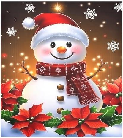 Christmas Snowman Poinsettia Dishwasher Magnet Cover 23x26 in Refrigerator Magnetic Stickers for Kitchen Home Decoration Fridge Panel Decal Pad