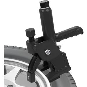 Manual Tire Bead Breaker with Handle and Rubber Pad, Fit for 38 and 42 Inches Tires Changer, Easy-Operated Manual Tire Changer for ATVs, UTVs, Tractors, Trucks, Heavy Duty Tires Car Repair (Black)