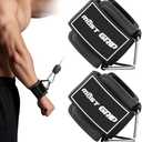 Wrist Cuffs with D-Ring, Wrist Wraps for Weightlifting with Neoprene Padding, Wrist Straps for Cable Machines