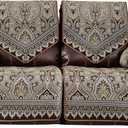 LUFEIJIASHI Waterproof Recliner Sofa Covers Non-Slip Recliner Couch Covers for 2 seat, Split Washable Jacquard Reclining Couch Covers Furniture Protecto (FLKF-Brown, 2 Seater)