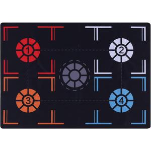 Patikil Basketball Training Mat - Rubber Basketball Footstep Pad Non-Slip Training System with Point Reminder and Pace Ball Control Player Foot Grip (120x86cm)