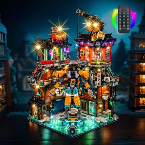 LED Lighting Compatible with Lego NINJAGO City Workshops 71837 Light Kit Compatible with Lego 71837, NOT Included The Model Set - JUST Lights
