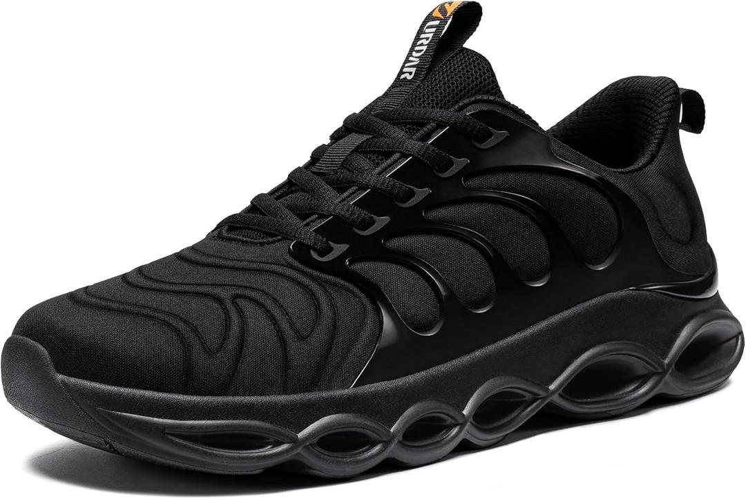 Walking Shoes for Men Lightweight Casual Running Shoes Comfortable Breathable Tennis Sneaker Cushioning Trainers (Size 11.5, Black)
