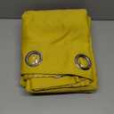 Estelar Textiler Yellow Blackout Curtains for Living Room, Room Darkening Silver Palm Tree Pattern Curtains 96 Inches Long, Light Blocking Thermal Insulated Window Drapes for Bedroom, 52Wx96L,2 Panels