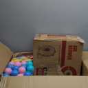 White Bounce House with Blower Included, 9x9x7FT Inflatable Bounce House Castle with Ball Pit and Slide,Small Jumper Bouncy Castle, Fun for Kids Birthday Party