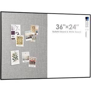 ARCOBIS Cork Board White Board Combo for Wall