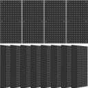 12 Pack 12-Inch X 24-Inch Metal Pegboard Wall Panels, Peg Boards for Garage Tool Storage (Black)