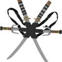 Morph Ninja Swords for Kids - BPA Free Ninja Costume Accessories with Back Strap - Fun Toy for Halloween Dress Up, One Size
