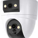 VSTARCAM 2K Dual Lens Security Camera Indoor, Free Cloud & SD Storage, No-Drill Ceiling Mount, 360Â° PTZ & Wide Angle, WiFi 6 2.4/5G, Color Night Vision, Motion Alerts, 6-Month Battery, 2-Way Talk