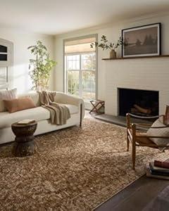 Loloi Magnolia Home by Joanna Gaines Junie Collection JUE-01 Clay/Natural 7'-10" x 10'-2", .38" Pile Height, Area Rug