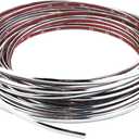 Lunsom Custom Most Chrome Plated Decoration Trim Strip Line, Car Door Fender Interior DIY Moulding Trimming Strip for Most Vehicle (12M x 6MM) (Silver)