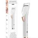 Heated Eyelash Curler - Fast Heat up in 8s - 24 Hours Long Lasting - Rechargeable Electric Eyelash Curler with Type-C, Innovative L Silicone, 2 Heat Modes, Anti-Burn Eyelid, White-G