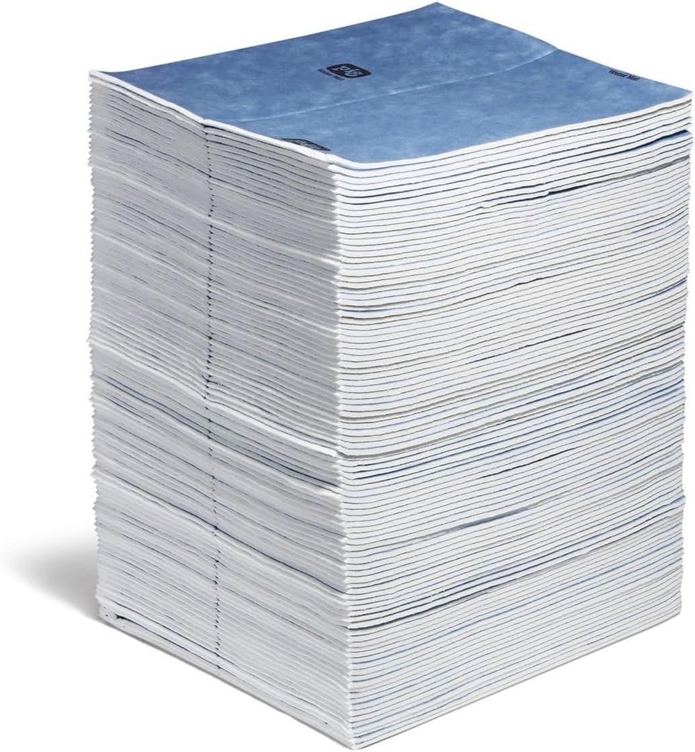PIG Absorbent Mat Pads | Oil Spill Mats | 15" x 19" 50 Pads