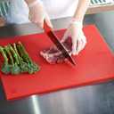 CURTA Cutting Boards for Kitchen, 20" x 14" x 0.5" Red Color Coded Plastic Chopping Board with Anti Slip Surface Dishwasher Safe