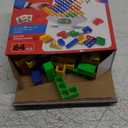 64 Pcs Stacking Tower Game with 22 Cards, Giant Tumble Balance Game for Family, Ideal Gifts for Grandkids, Christmas Stocking Stuffers for Teen Boys & Girls, Party Board Game for Kids 6-12 & Adults