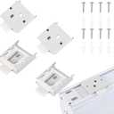 coolaroo Replacement Parts - Outside Mounted Blinds Curtain Rod Bracket Attachment, Vertical Blinds Replacement Parts, Deer Blind Brackets & mini Blind Brackets for Blinds Replacement (2 SET, White)