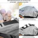 Stroller Sun Shade - UPF 50+ Universal Stroller UV Protection Cover for Baby with See Through, Waterproof Sun Cover for Stroller, Stroller Sunshade Extender, Joggers & Stroller Accessories for UV