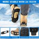 Ice Snow Traction Cleats Crampons, 28 Teeth Snow Spikes for Shoes and Boots, Rubber Anti Slip Ice Snow Grippers, Ice Cleats for Walking On Snow and Ice, Hiking, Climbing (M(Men:5.5-7/Women:7-8.5))