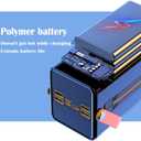 100000mah Power Bank, Fast Charging Portable Charger, with LED Light, with Built-in Cables, 4 Outputs & 3 Inputs, Rechargeable Portable Power Supply for Cell Phones, Random Color