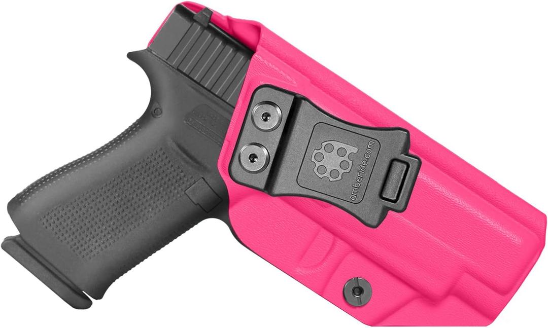 Glock48 Holster IWB OWB Kydex Holster Fit: Glock 48 & Glock 48 MOS Pistol  Inside Waistband Concealed Carry  Adjustable Cant & 'Posi-Click' Retention  No Wear - No Jitter - USA Made by Amberide (Right Hand Draw)