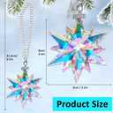 2 x 2026 Annual Christmas Ornaments Crystal Snowflake Star, Sparkly Crystal Ornaments for Christmas Tree, Beautiful Christmas Ornaments for Women Girls