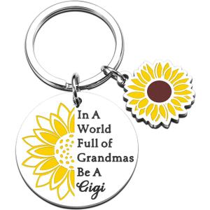 Gifts for Grandma, Grandma Gifts, Grandma Birthday Gifts, Sunflower Keychain Gift for Grandma, Great Grandma Gifts, Gigi Gifts for Grandma, Mothers Day Gifts for Grandma, Grandma Christmas Gifts
