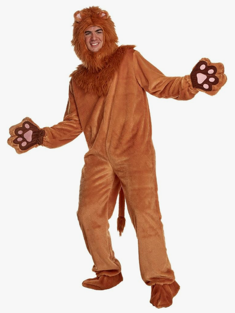 Morph Lion Costume Adult - Lion Costumes for Men - Animal Halloween Costume for Adults - Fun Dress Up Outfit XL