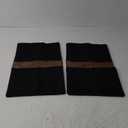 Cygnus Set of 2 Black Linen Patchwork Faux Leather Throw Lumbar Pillow Covers for Couch Living Room Bedroom,Modern Accent Decor Lumbar Covers 12X20 inch, Brown and Black (12" x 20" (Pack of 2))