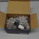 150 LED Christmas Icicle Lights with Snowflakes, Hanging Snowflake Light with 8 Modes, Connectable Warm White Icicle Lights for Outside, Roof, Window, Holiday Party Decor