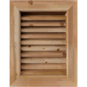 Ekena Millwork GVWVE12X2001SFUWR Vertical Gable Vent Gable Vent, 12"W x 20" (17"W x 25"H Frame Size), Western Red Cedar, Unfinished