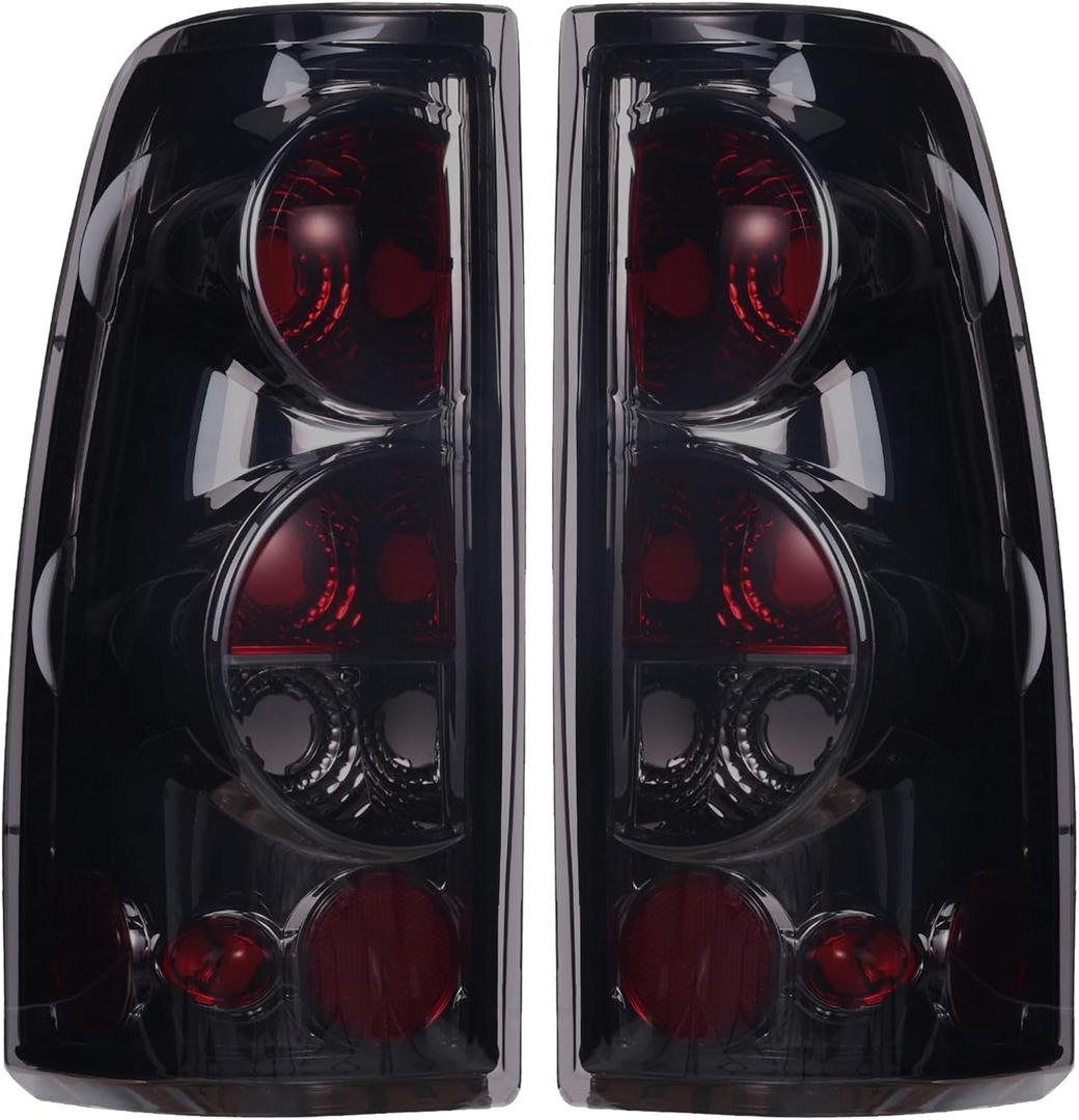 Boine Tail Light Compatible With 1999-2006 Chevy Silverado 1500 2500 3500 GMC Sierra 1500 2500 Driver and Passenger Side Rear Light Brake Lamps(OE Smoke Lens)