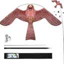 Bird Hawk Flying Kite with Pole Crops Farm Protector Bird Scarer Flying Kite with 4m Pole-Style A, 200-500 Sq M
