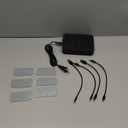 MSTJRY Charging Station for Multiple Devices : 5 Port Multi USB-A Charger Stations Multi-Device Organizer Charging Dock Designed for iPhone iPad Cell Phone Tablets (7 Short Cables Included), Black