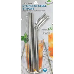 Stainless Steel Straws. Reusable 7ct.