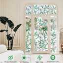 2 x Coavas Decorative Window Privacy Film, Heat Control Sun Blocking Stained Glass Window Film, Floral Design Static Cling, Non Adhesive Windows Tint for Bathroom Front Door(Vinyl, 17.5" x 78.7 ") (Frosted)