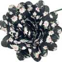 10pc Fabric Flowers,Broken Flower Black Chiffon Flat-Back Ruffled Fabric Flowers for DIY Handmade Making Headbands Flower,Crafts Sewing Applique3Inch