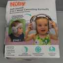 Nuby Soft Sounds 2-in-1 Noise-Canceling Baby Earmuffs with Travel Case - Adjustable Noise Protection for Infants and Toddlers - White