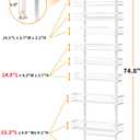 Moforoco White 9-Tier Over The Door Pantry Organizer, Pantry Organization And Storage, Metal Hanging Spice Rack Shelves Door, Home & Kitchen Essentials, Laundry Room Bathroom Organization