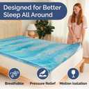 3 Inch Memory Foam Mattress Topper Queen Size - Super Soft Gel Infused Bed Topper - Plush Ventilated Mattress Pad for Pressure Relief & Pain-Free Sleep - CertiPUR-US & Oeko-TEX Certified Foam