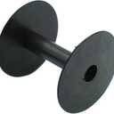 10 PCS - Empty Plastic Wire Spools Bobbins Round Ends for Various Size Cord Ribbon (Black) (Black)
