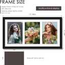 DUENPY 8x16 Collage Picture Frame, 5x7 Collage Picture Frame Displays Three 5x7 inch Photos, or 8x16 (Without Mat) for Available Horizontal Wall Mounting Display and Vertical, Black