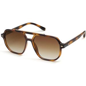 SOJOS Retro Trendy Aviator Polarized Sunglasses Men Women Vintage 70s Square Stylish Frame Sun Glasses SJ2283 (Brown Tortoise/Coffee Grading)
