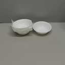 Corelle Vitrelle 6-Piece Soup/Cereal Bowl Set Triple Layer Glass and Chip Resistant, 18-Oz Lightweight Round Bowls, Winter Frost White