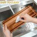 Small Charcuterie Boards Rectangular Long Wooden Platters Acacia Wood Serving Tray 2 Pcs Wooden Tray Kitchen Charcuterie Platter for Food Cookie Dessert Fruit Snack, 14" x 5.5" x 0.6"