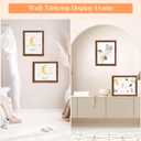 9x11 Wood Frame Brown, Natural Wooden 11x9in Picture Frames, Modern Golden 9 x 11inch Gallery Photo Pic Frame with HD Plexiglass, Horizontal Vertical Wall Mounting Tabletop Display 1Pcs