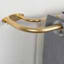 Room Darkening Wrap Around Double Curtain Rod Set, Extendable Metal Rod Set 1 Inches Front and 5/8 Inches for Window 28-48",Gold